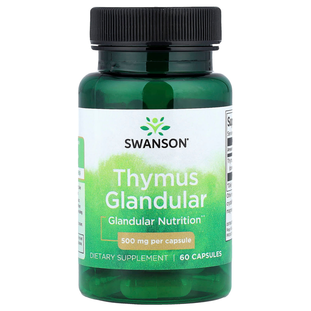 Swanson, Thymus Glandular, 500 mg, 60 Capsules