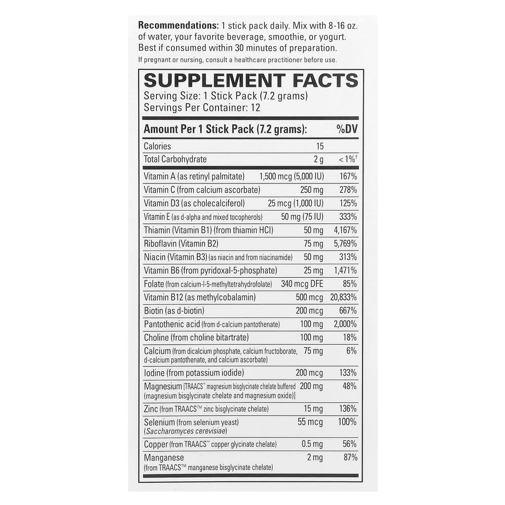 Terry Naturally, Fatigued to Fantastic!™ Energy Revitalization Drink Mix, 12 Stick Packs, 0.25 oz (7.2 g) Each