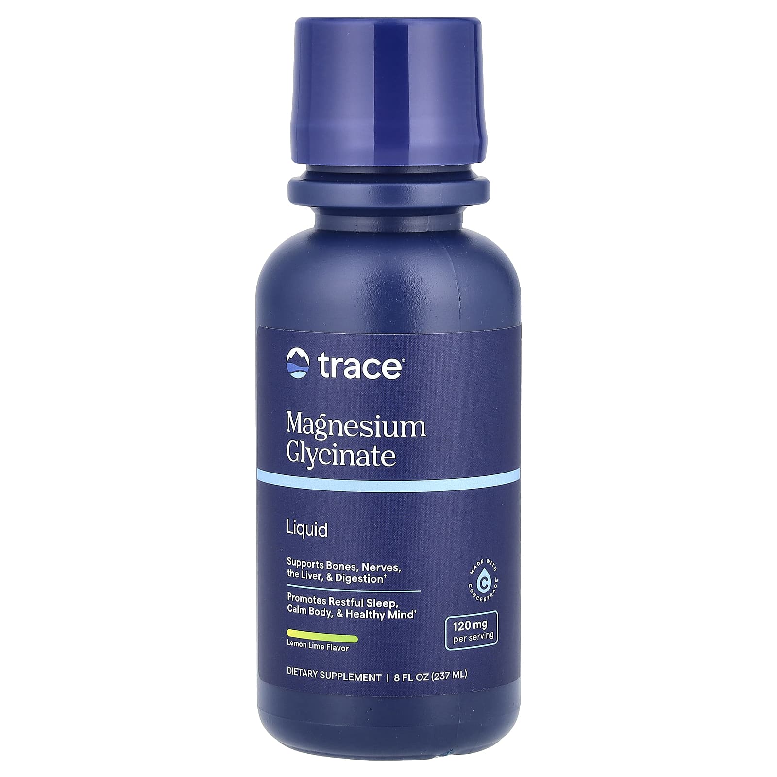 Trace, Liquid Magnesium Glycinate, Lemon Line, 8 fl oz (237 ml)