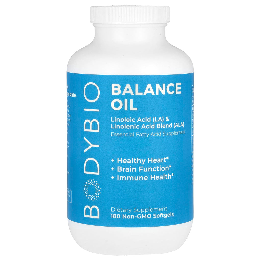 BodyBio, Balance Oil, Linoleic Acid (LA) & Linolenic Acid Blend (ALA), 180 Softgels