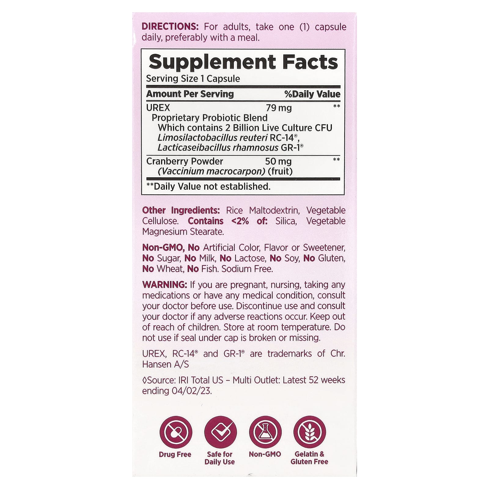 Nature's Bounty, Healthy pH Balance + Cranberry, 30 Capsules