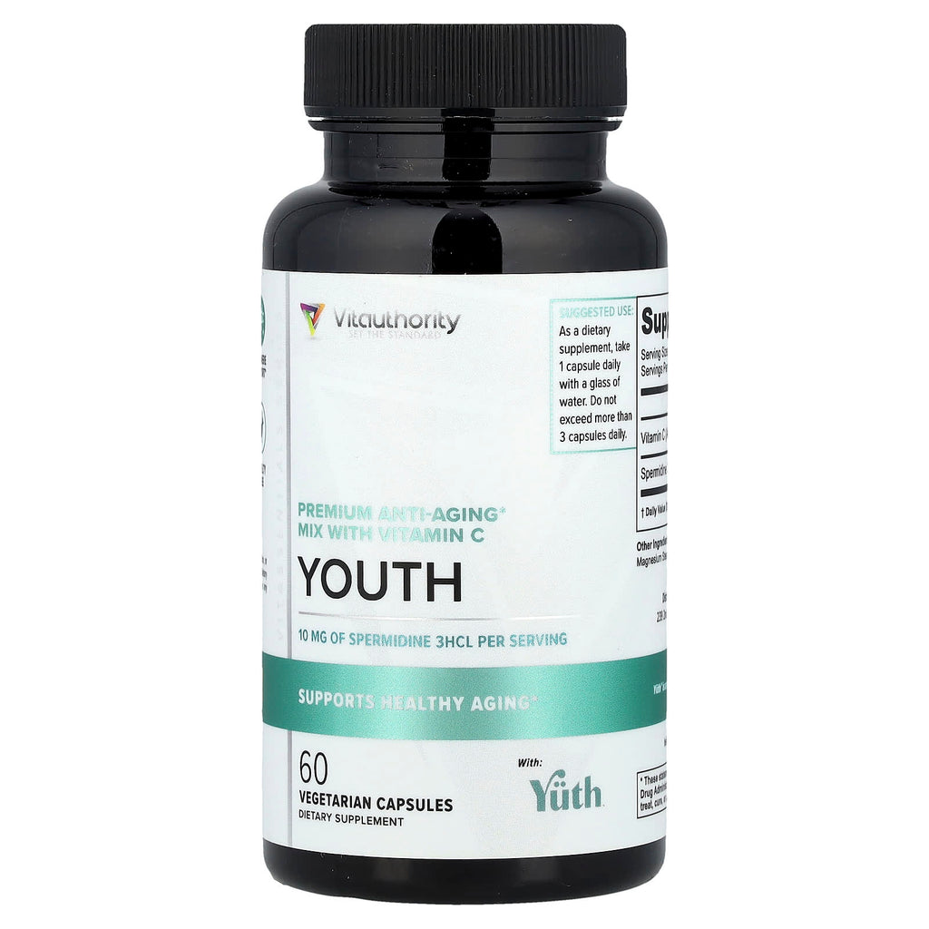Vitauthority, Youth, Premium Anti-Aging Mix with Vitamin C, 60 Vegetarian Capsules
