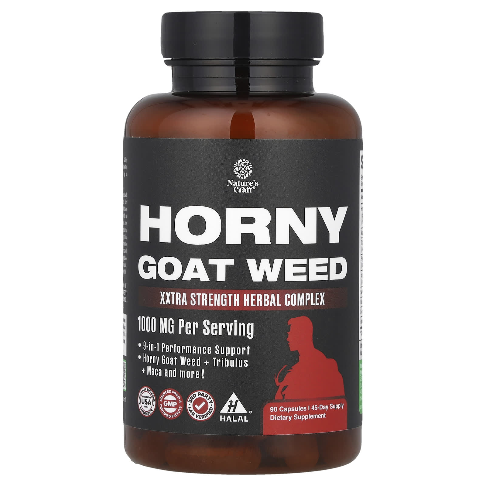 Nature's Craft, Horny Goat Weed, Xxtra Strength Herbal Complex, 90 Capsules
