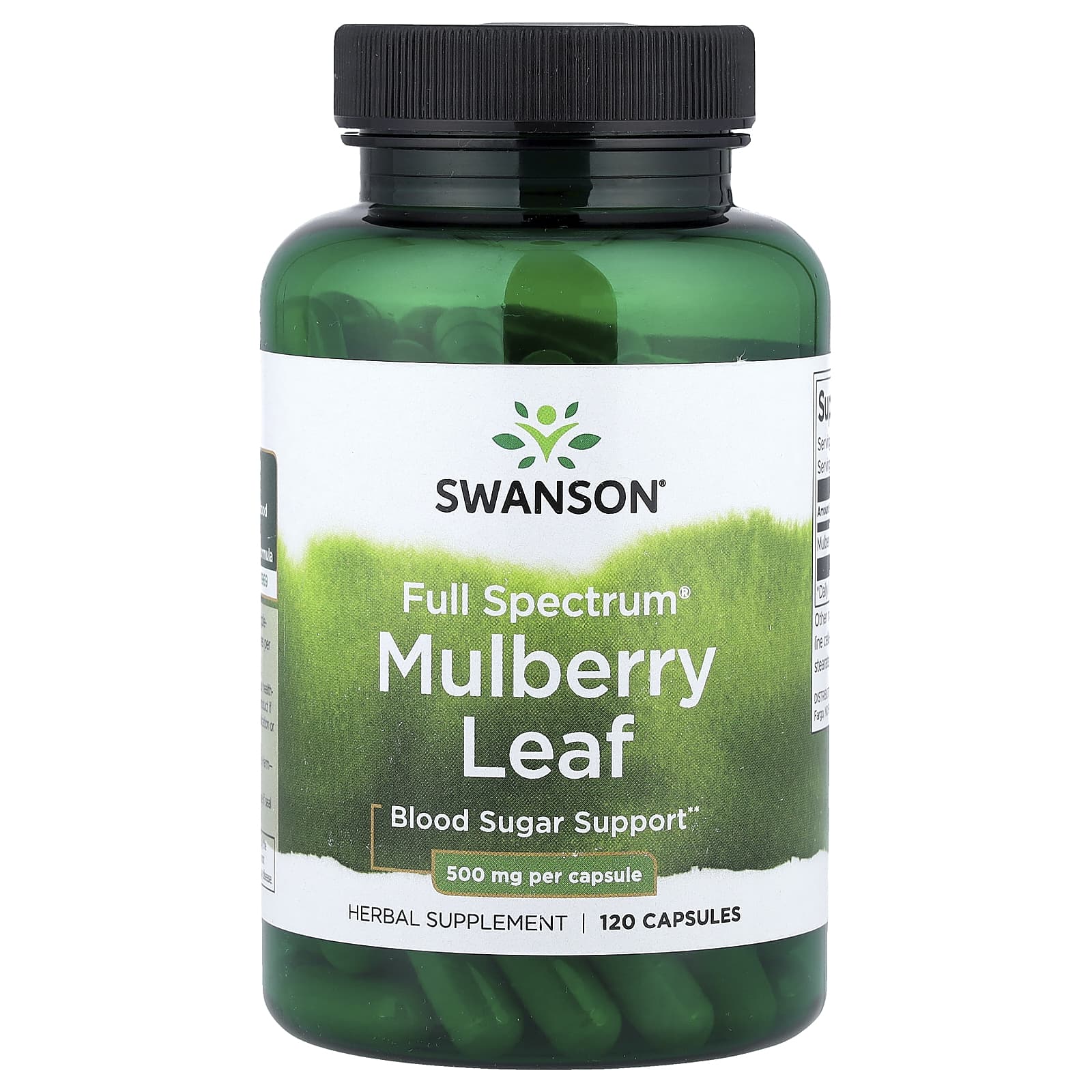 Swanson, Full Spectrum® Mulberry Leaf, 500 mg, 120 Capsules