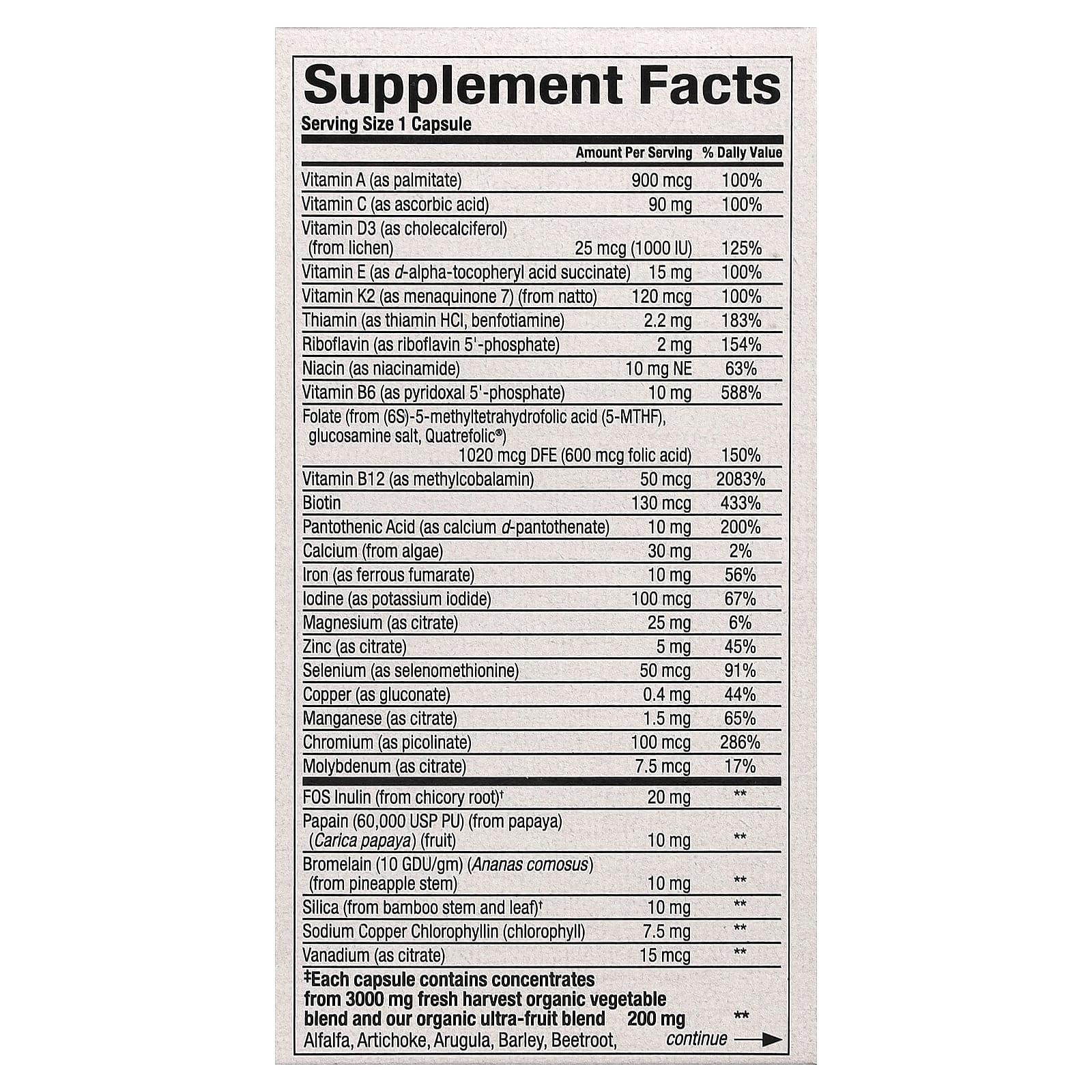 Natural Factors, Whole Earth & Sea®, Women's Multi, 60 Vegetarian Capsules