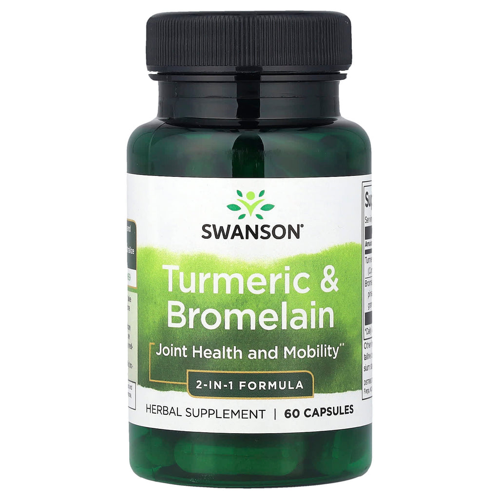 Swanson, Turmeric & Bromelain, 60 Capsules