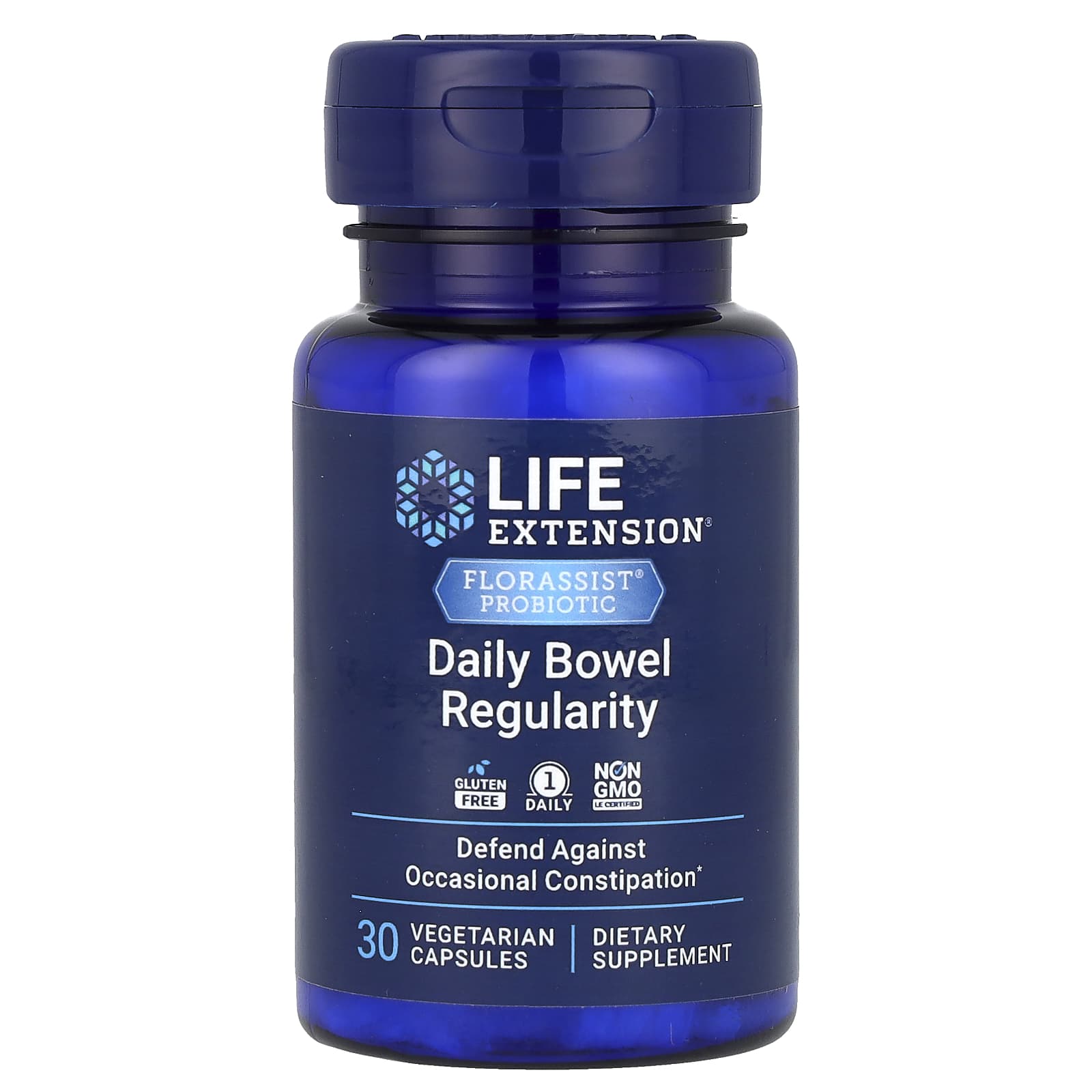 Life Extension, Florassist® Probiotic, Daily Bowel Regularity, 30 Vegetarian Capsules (57.5 mg per Capsule)
