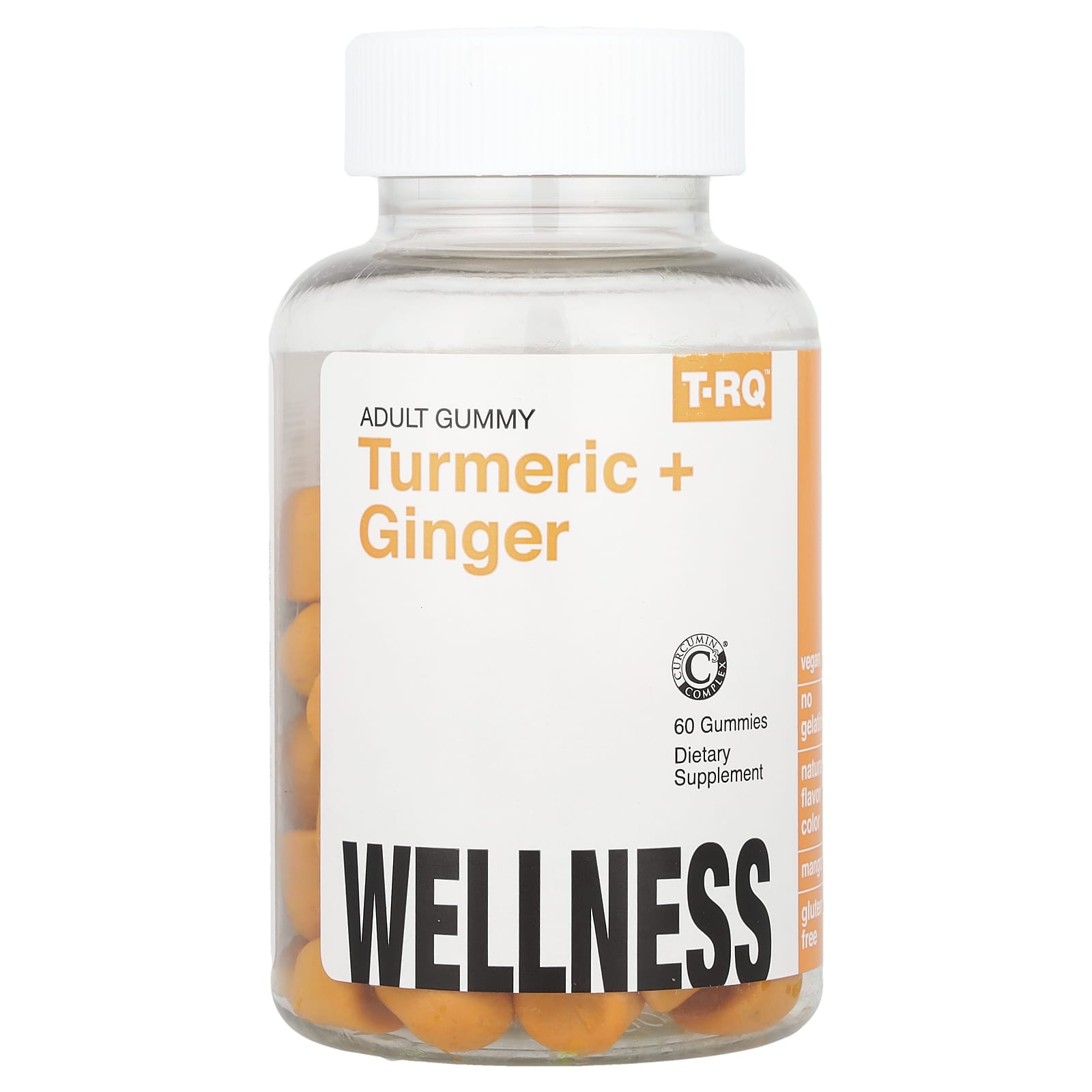 T-RQ, Adult Gummy, Turmeric + Ginger, 60 Gummies