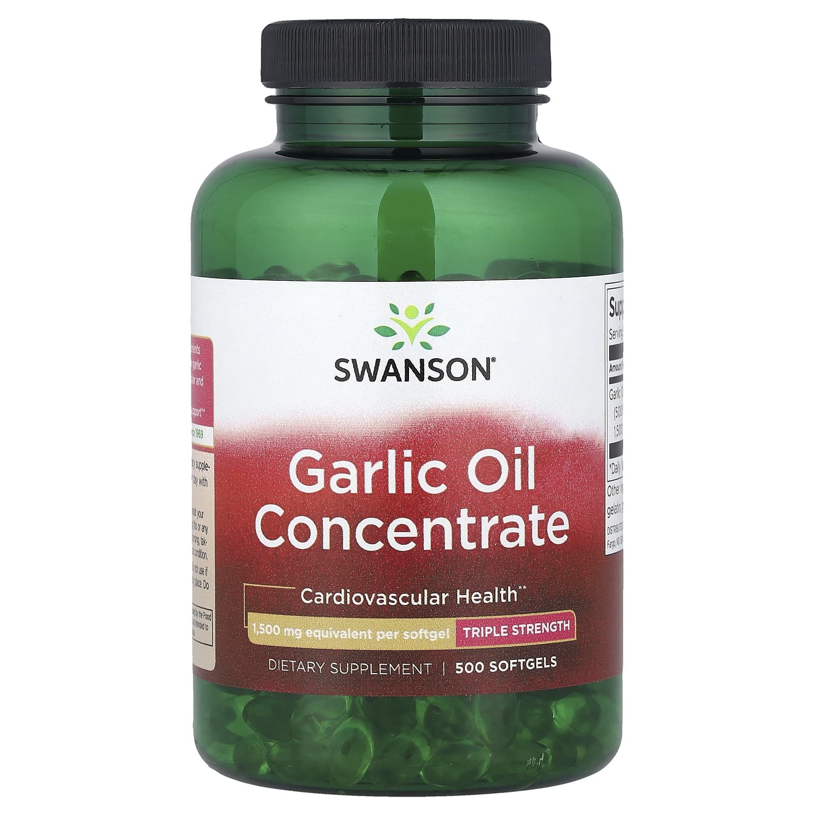 Swanson, Garlic Oil Concentrate, Triple Strength, 1,500 mg, 500 Softgels