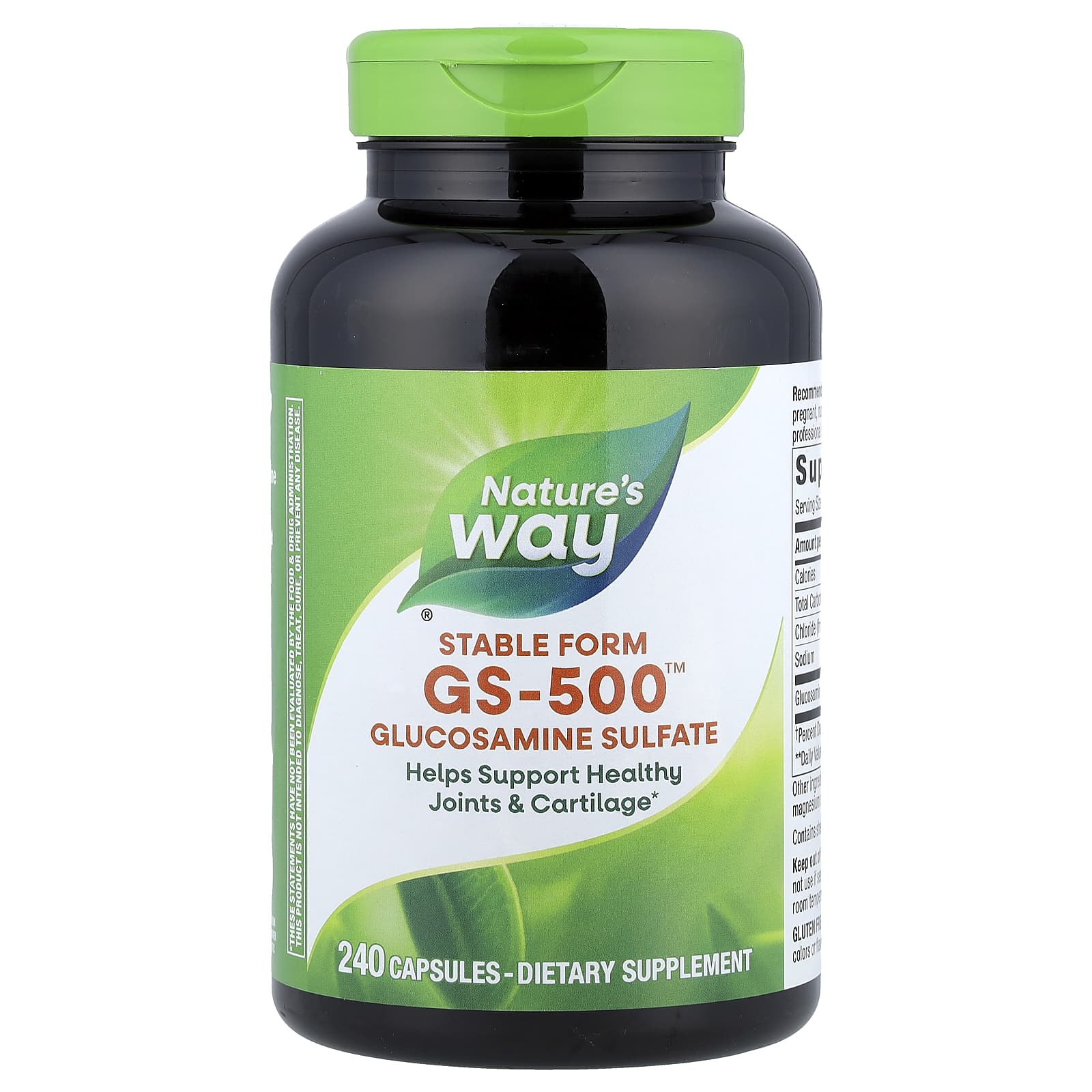 Nature's Way, GS-500™ Glucosamine Sulfate, Stable Form, 240 Capsules (0.5 g per Capsule)