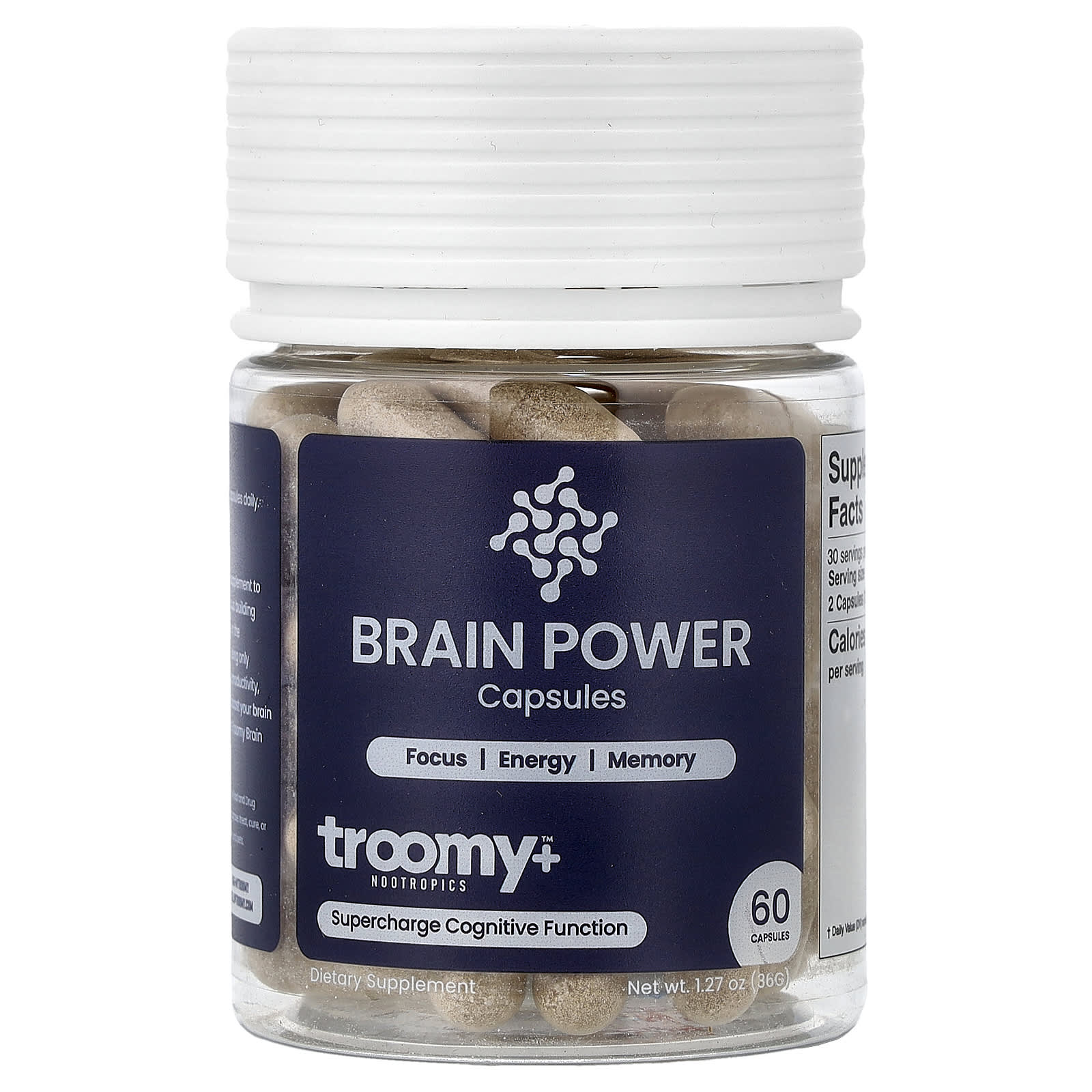 Troomy Nootropics, Brain Power, 60 Capsules