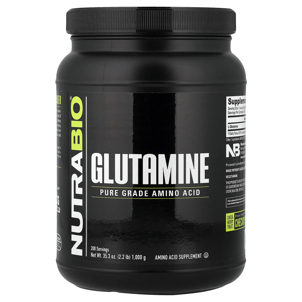 NutraBio, Glutamine, Pure Grade Amino Acid, 2.2 lbs (1,000 g)