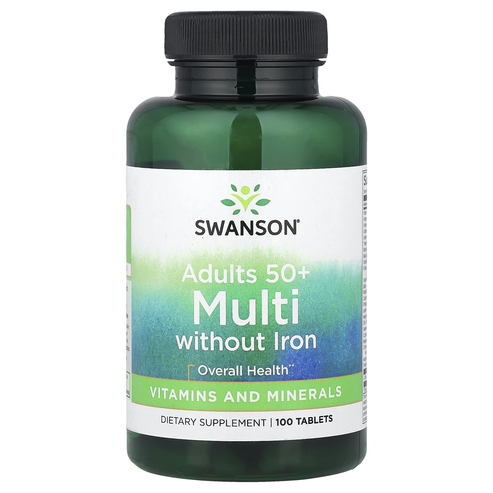 Swanson, Adults 50+ Multi Without Iron, 100 Tablets