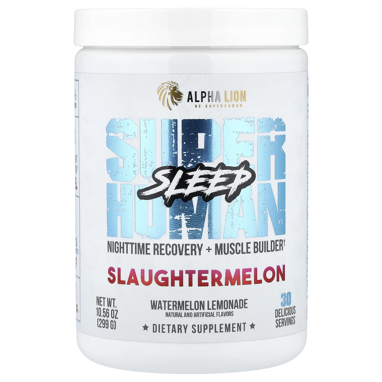 ALPHA LION, SuperHuman Sleep, Slaughtermelon, Watermelon Lemonade, 10.69 oz (303 g)