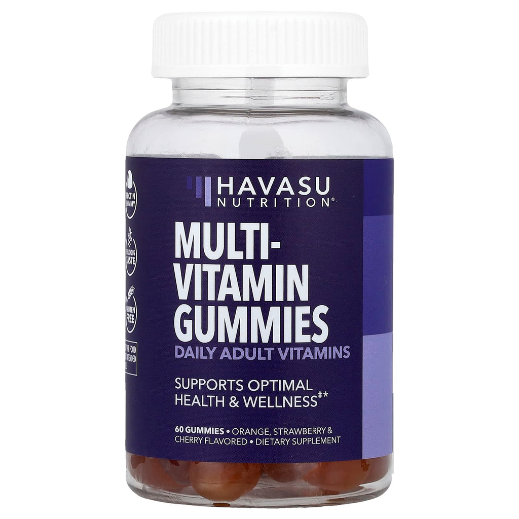 Havasu Nutrition, Multivitamin Gummies, Orange, Strawberry & Cherry, 60 Gummies
