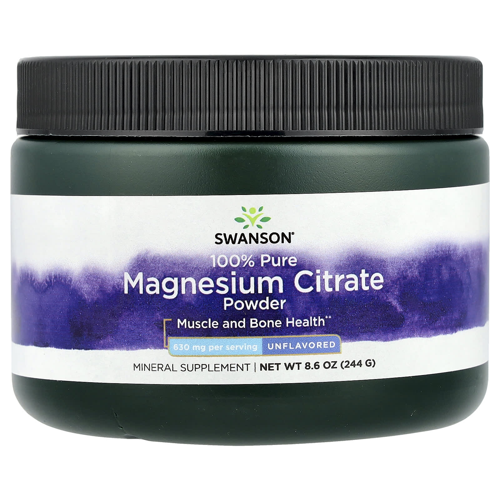 Swanson, 100% Pure Magnesium Citrate Powder, Unflavored, 8.6 oz (244 g)