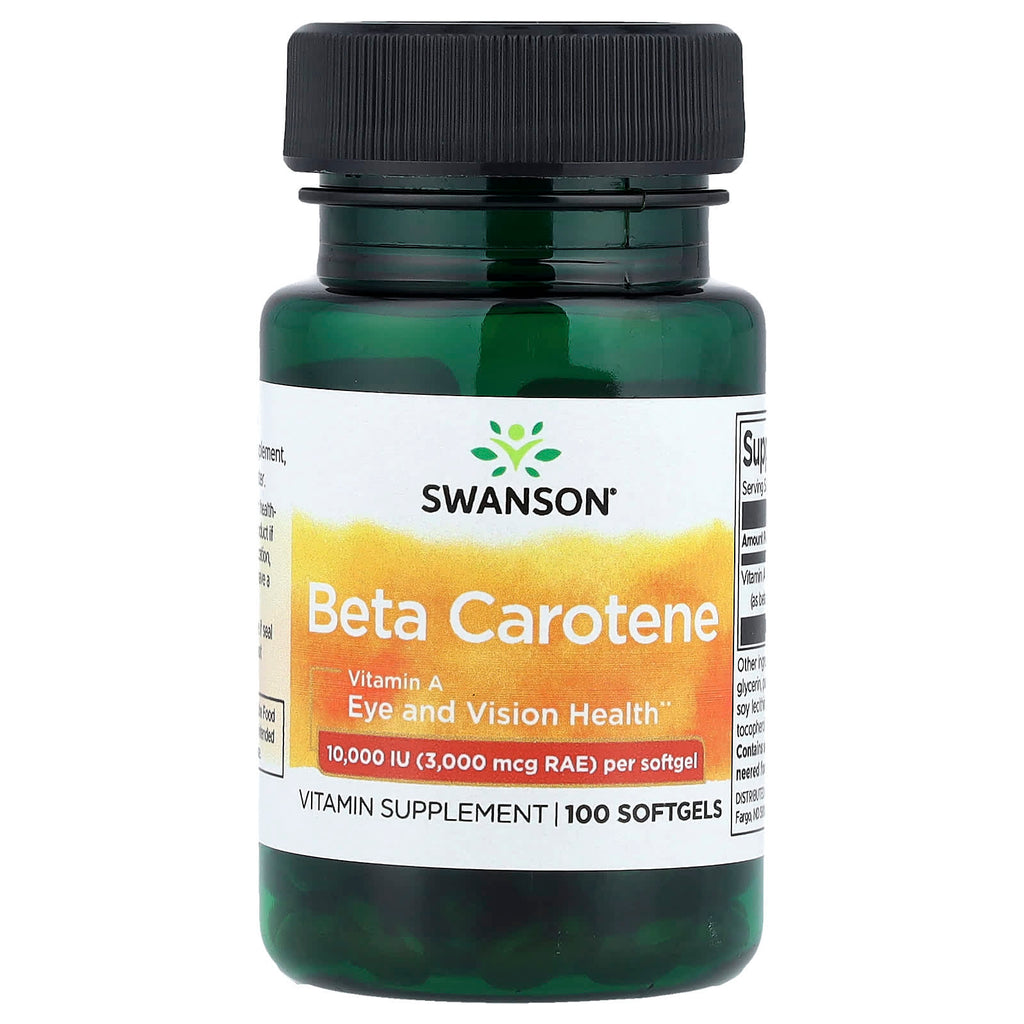 Swanson, Beta Carotene, 10,000 IU (3,000 mcg RAE), 100 Softgels