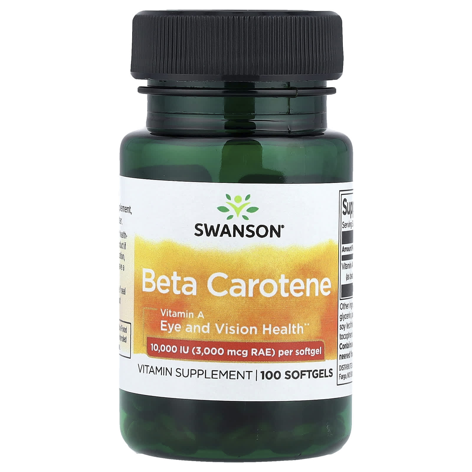 Swanson, Beta Carotene, 10,000 IU (3,000 mcg RAE), 100 Softgels