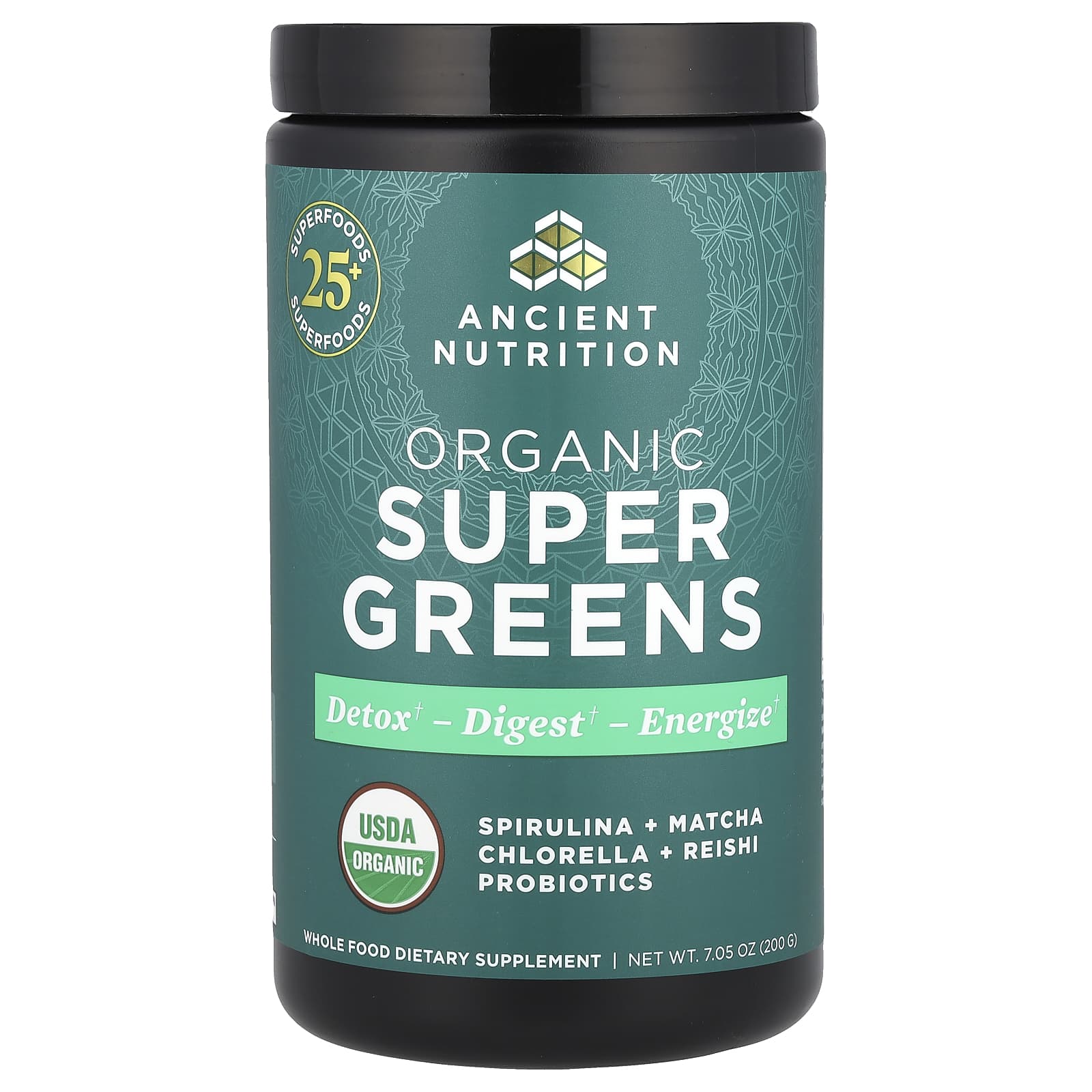 Ancient Nutrition, Organic Super Greens, 7.05 oz (200 g)