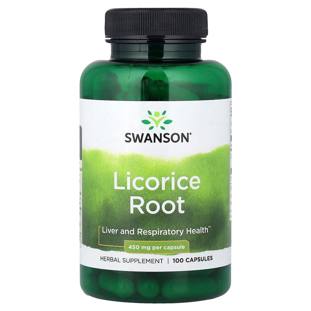 Swanson, Licorice Root, 450 mg, 100 Capsules