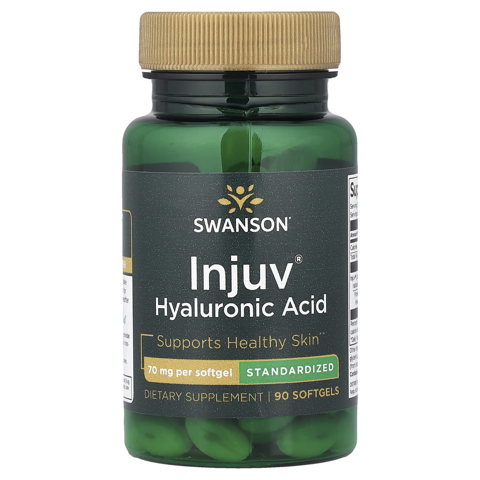 Swanson, Injuv® Hyaluronic Acid, Standardized, 70 mg, 90 Softgels