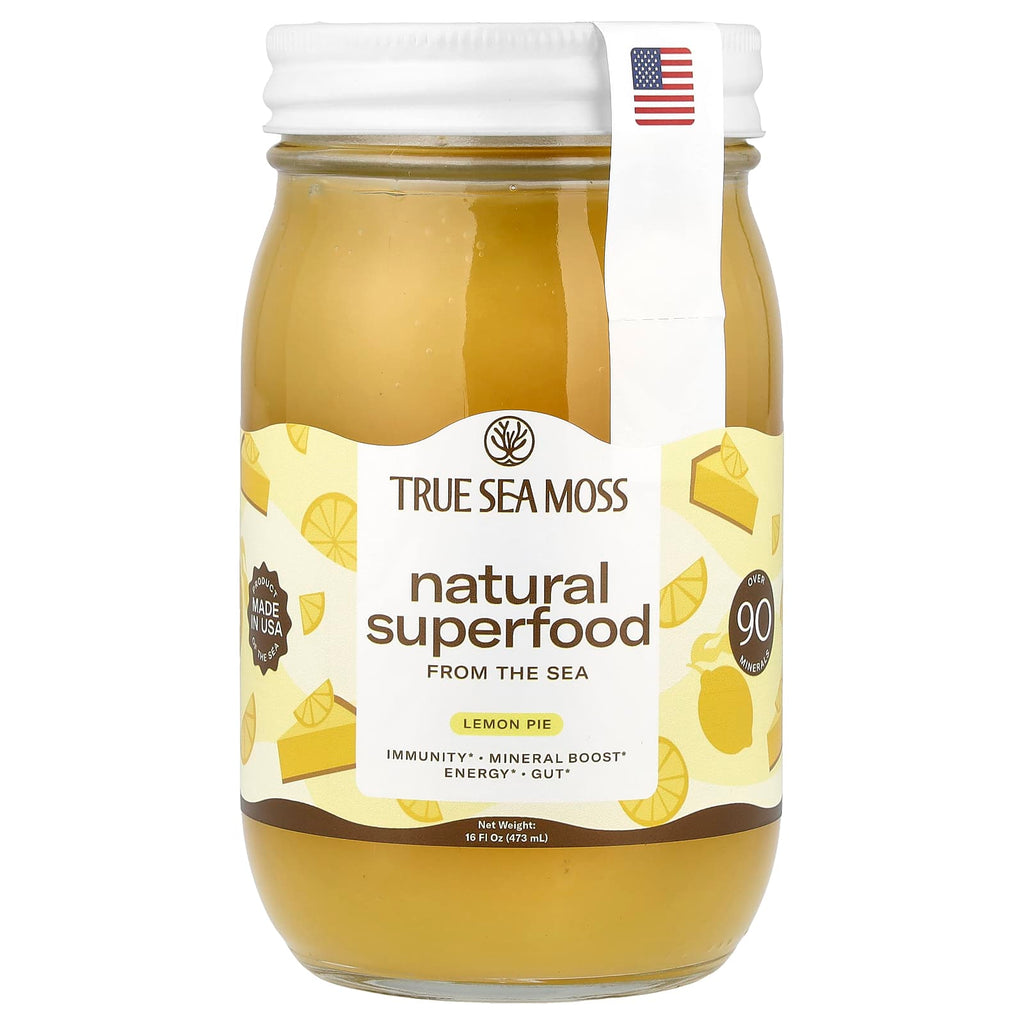 True Sea Moss, Natural Superfood From The Sea, Lemon Pie, 16 fl oz (473 ml)