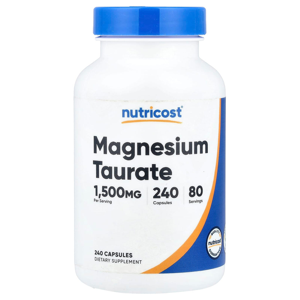 Nutricost, Magnesium Taurate, 240 Capsules (500 mg per Capsule)