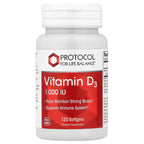 Protocol for Life Balance, Vitamin D3 , 1,000 IU, 120 Softgels