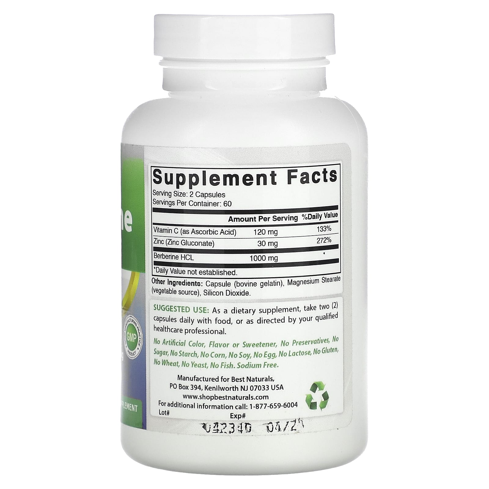 Best Naturals, Berberine Plus, 120 Capsules