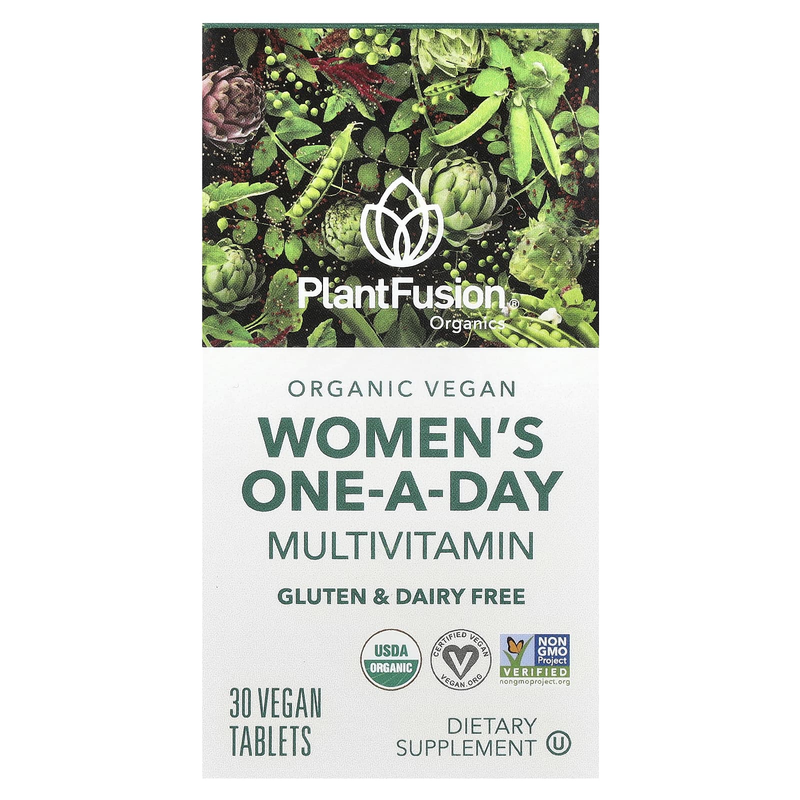 PlantFusion, Women's One-A-Day Multivitamin, Organic Vegan, 30 Vegan Tablet