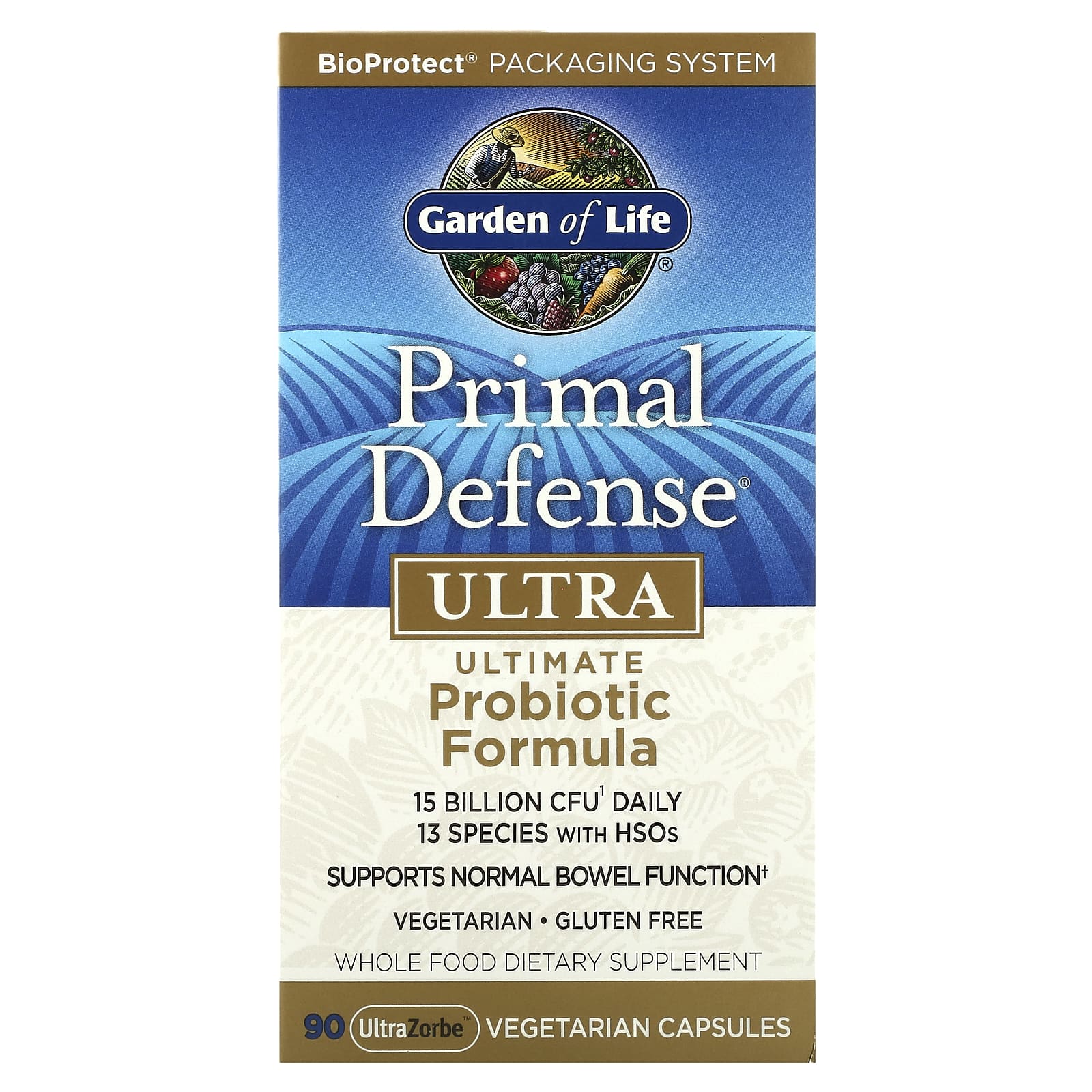 Garden of Life, Primal Defense, Ultra, Ultimate Probiotic Formula, 90 UltraZorbe Vegetarian Capsules