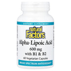 Natural Factors, Alpha-Lipoic Acid with B1 & B2, 60 Vegetarian Capsules