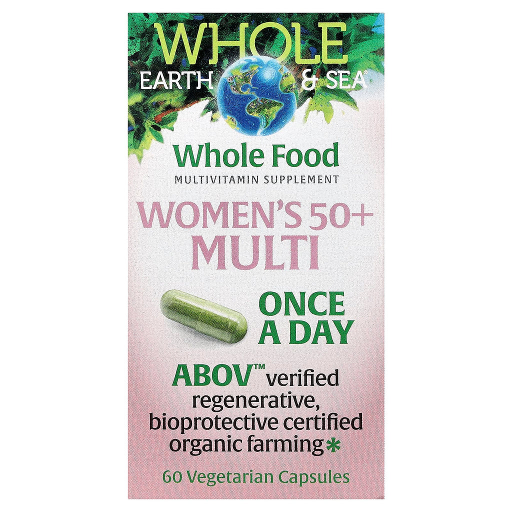 Natural Factors, Whole Earth & Sea®, Women's 50+ Multi, 60 Vegetarian Capsules
