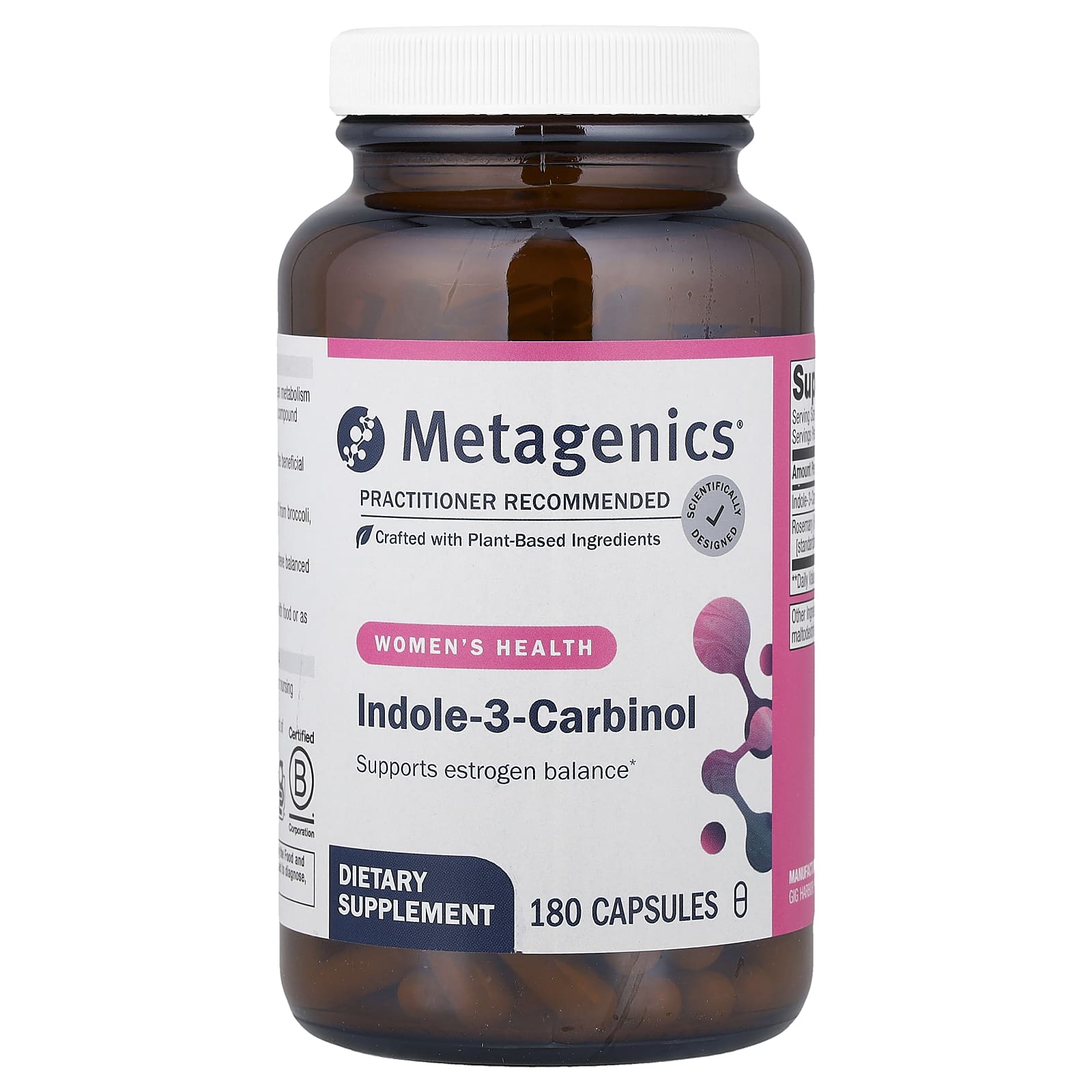 Metagenics, Women's Health, Indole-3-Carbinol, 180 Capsules