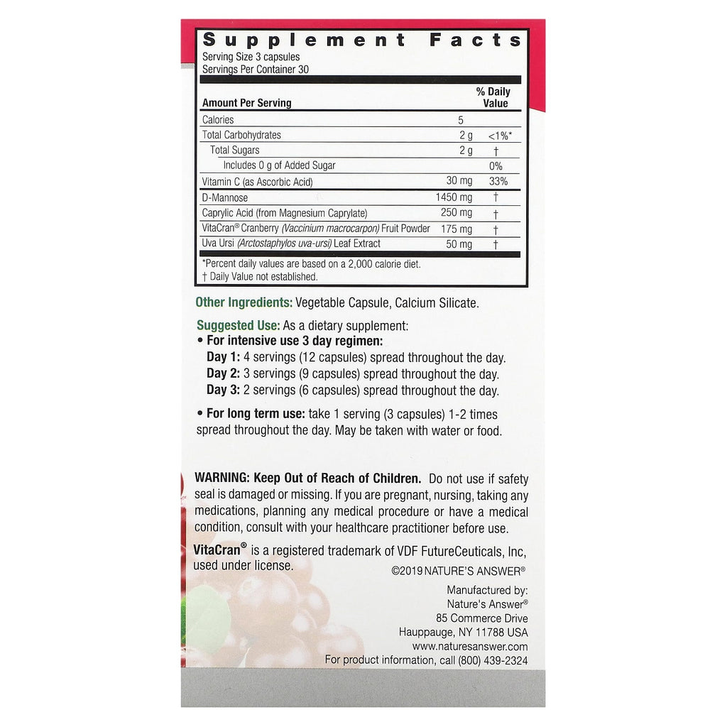Nature's Answer, UT Answer, 90 Vegetarian Capsules