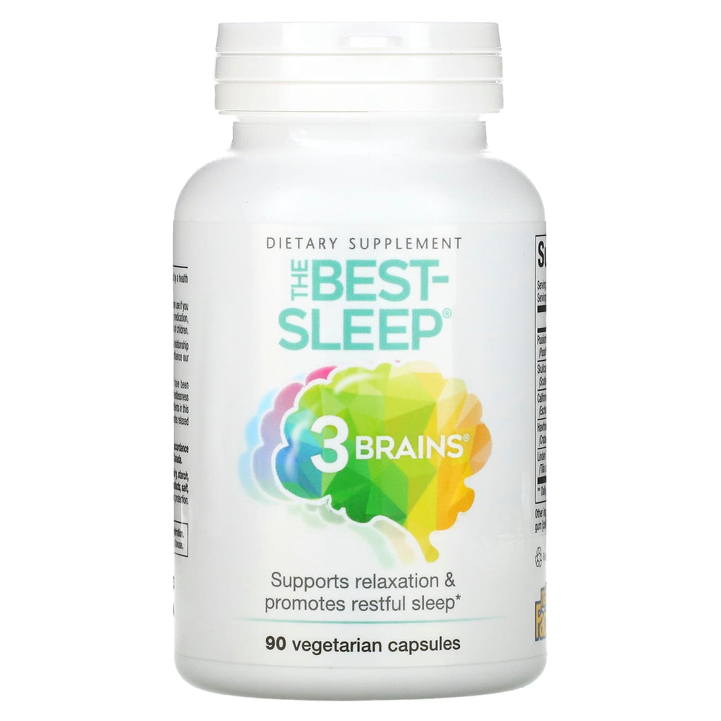 Natural Factors, 3 Brains, The Best-Sleep, 90 Vegetarian Capsules