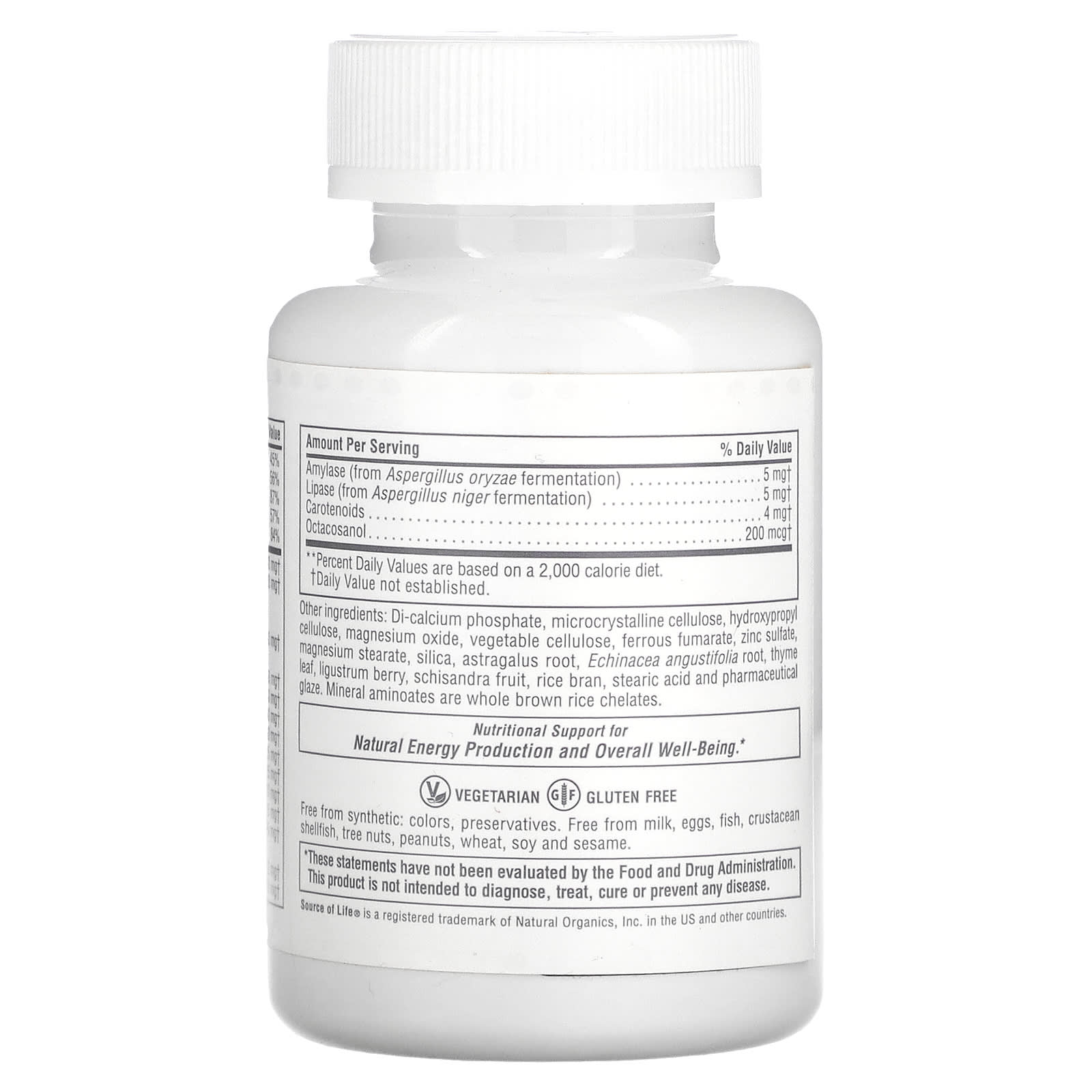 NaturesPlus, Source of Life, Original Mini-Tabs, Multi-Vitamin & Mineral Supplement with Concentrated Whole Food , 90 Tablets