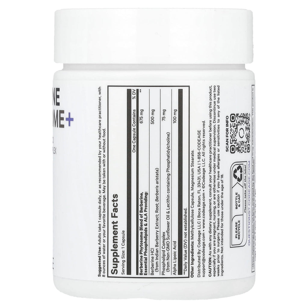 Codeage, Berberine Phytosome+, 60 Capsules