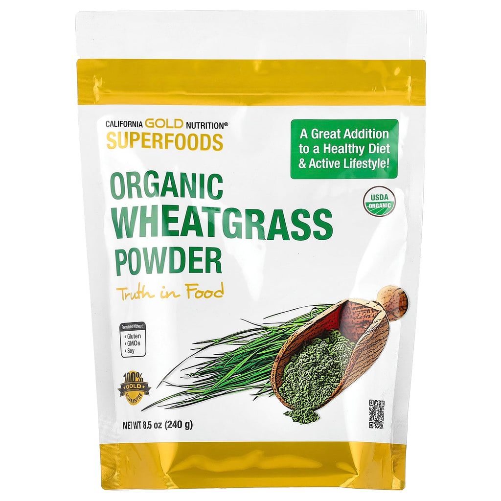 California Gold Nutrition, Superfoods, Organic Wheat Grass Powder, 8.5 oz (240 g)