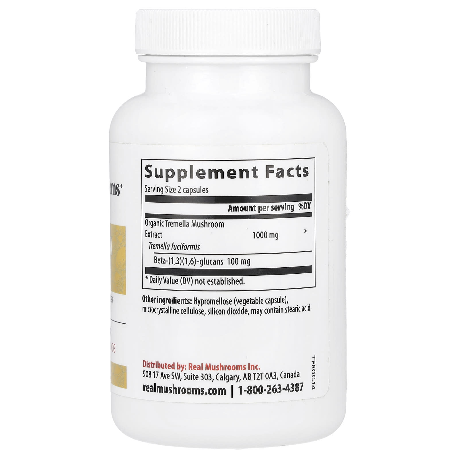 Real Mushrooms, Tremella, Mushroom Extract Powder, 120 Capsules