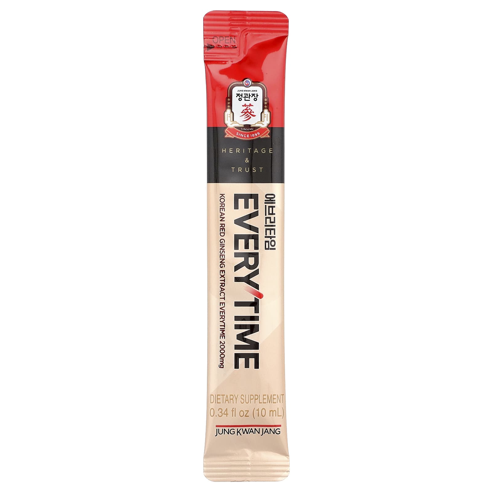 JungKwanJang, Korean Red Ginseng Extract, Everytime , 30 Sticks, 0.34 fl oz (10 ml) Each