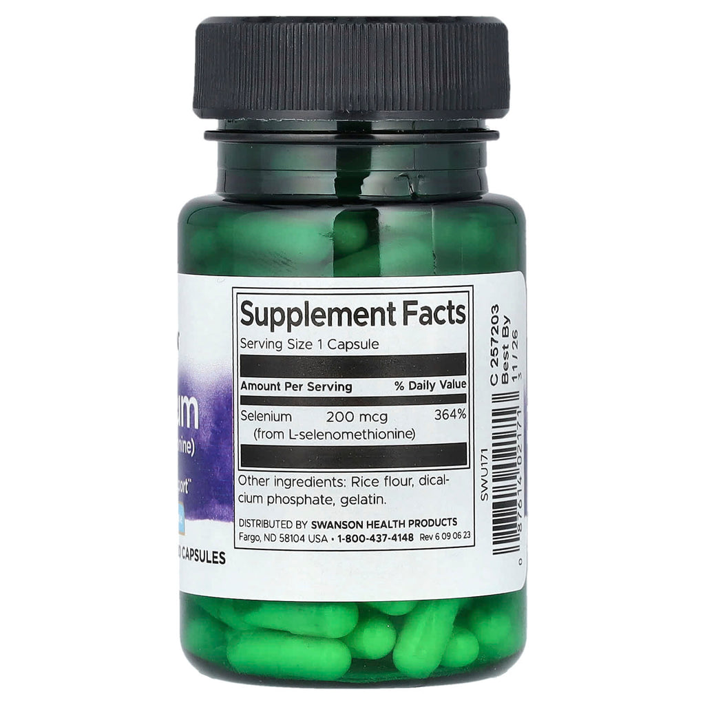 Swanson, Selenium, 200 mcg, 120 Capsules