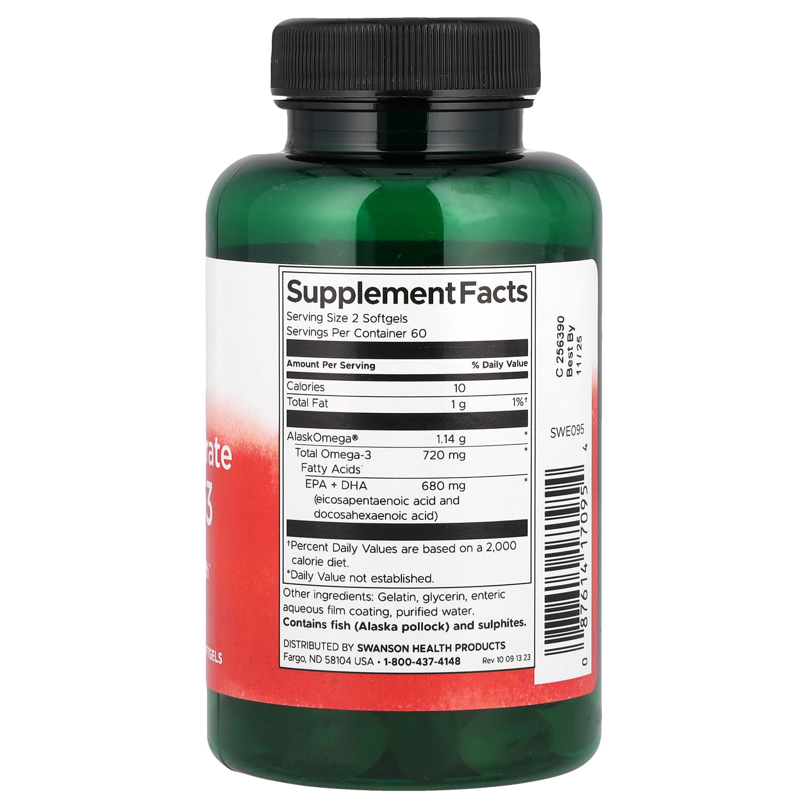 Swanson, Omega-3, High Concentrate , 120 Mini Softgels