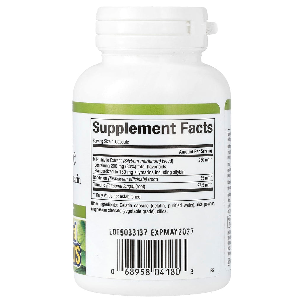 Natural Factors, Herbal Factors, Milk Thistle, 250 mg, 60 Capsules