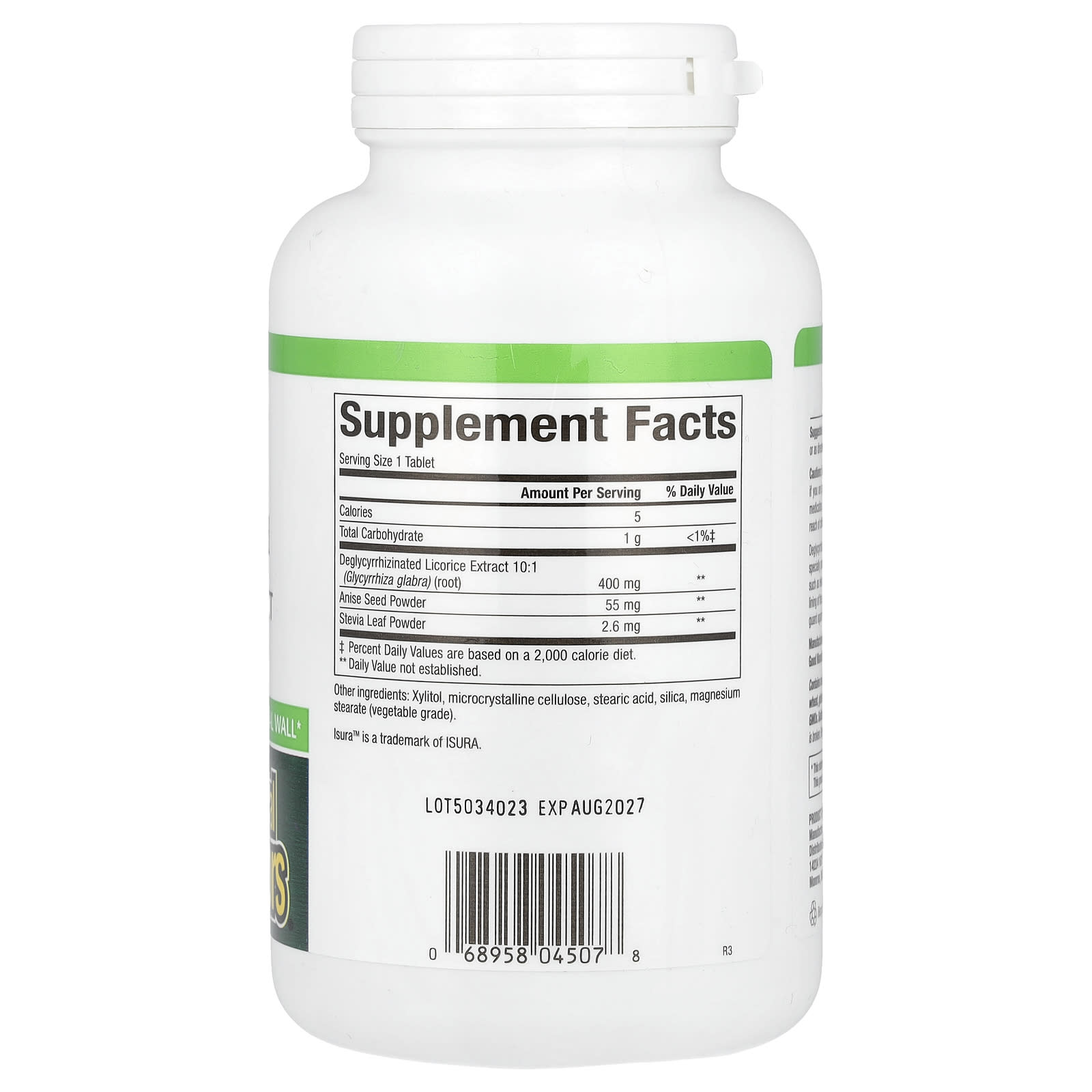 Natural Factors, DGL, Deglycyrrhizinated Licorice Root Extract, 180 Chewable Tablets