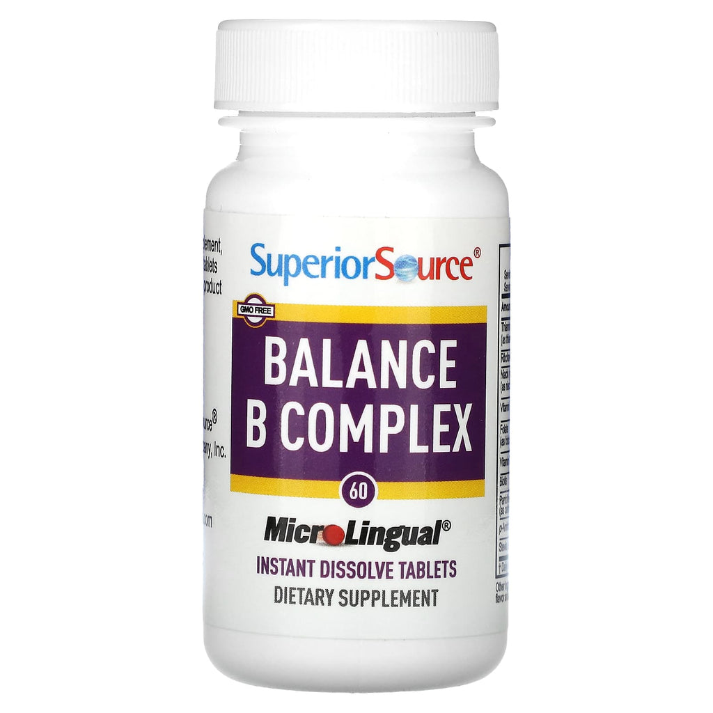 Superior Source, Balance B Complex, 60 MicroLingual Instant Dissolve Tablets