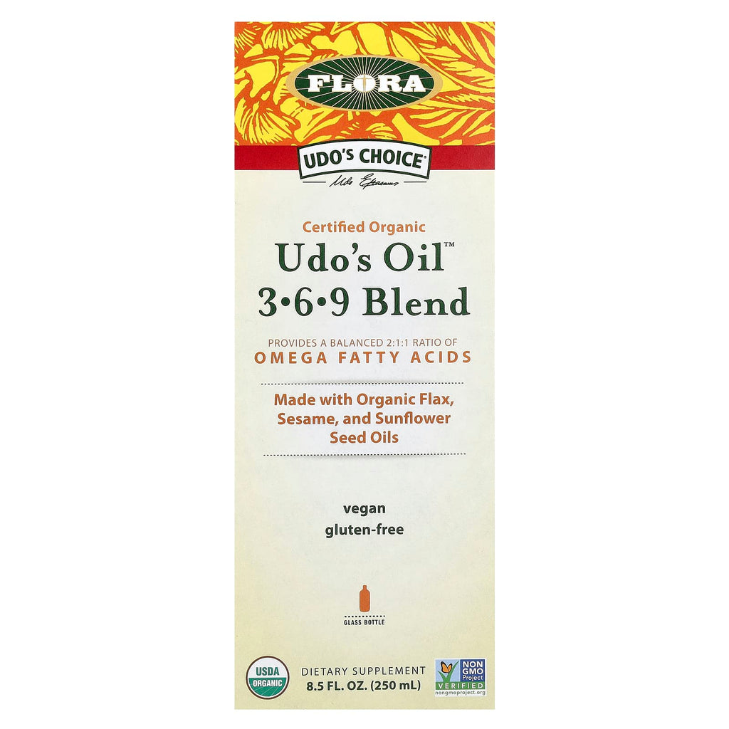 Flora, Udo's Choice, Organic Udo's Oil 3·6·9 Blend, 8.5 fl oz (250 ml)