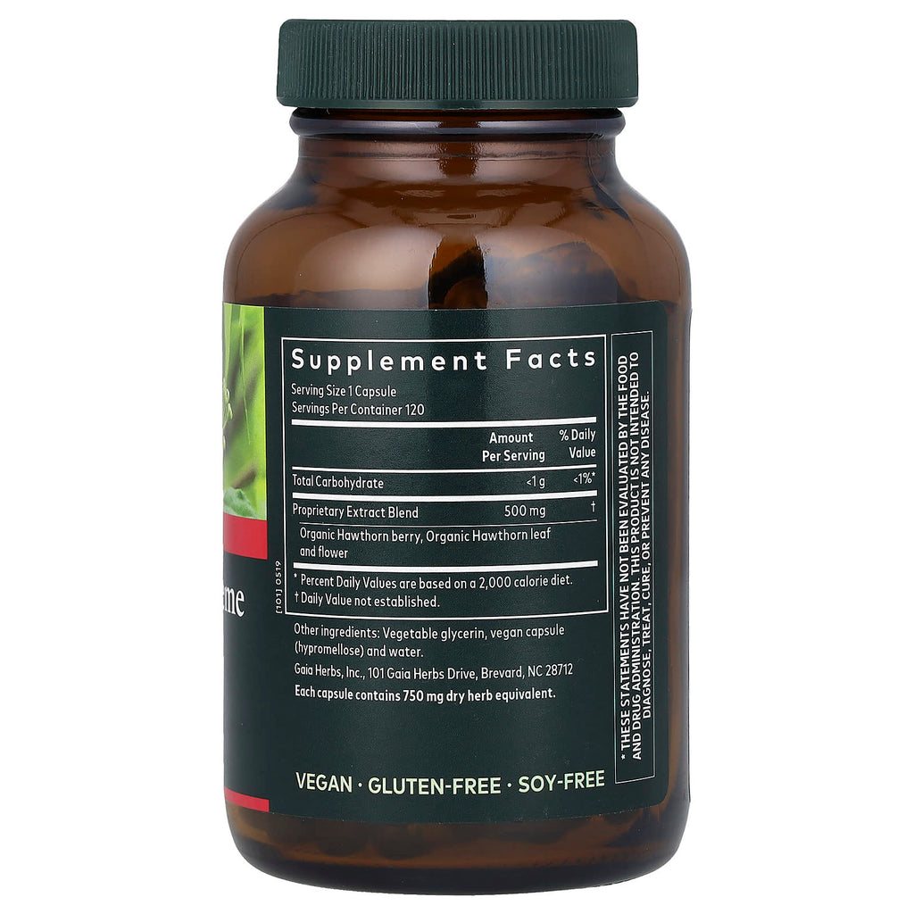 Gaia Herbs, Hawthorn Supreme, 120 Vegan Liquid Phyto-Caps (500 mg per Capsule)