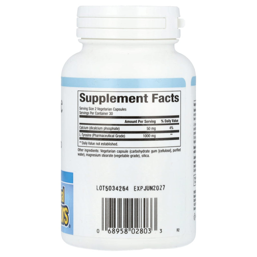 Natural Factors, L-Tyrosine, 500 mg, 60 Vegetarian Capsules