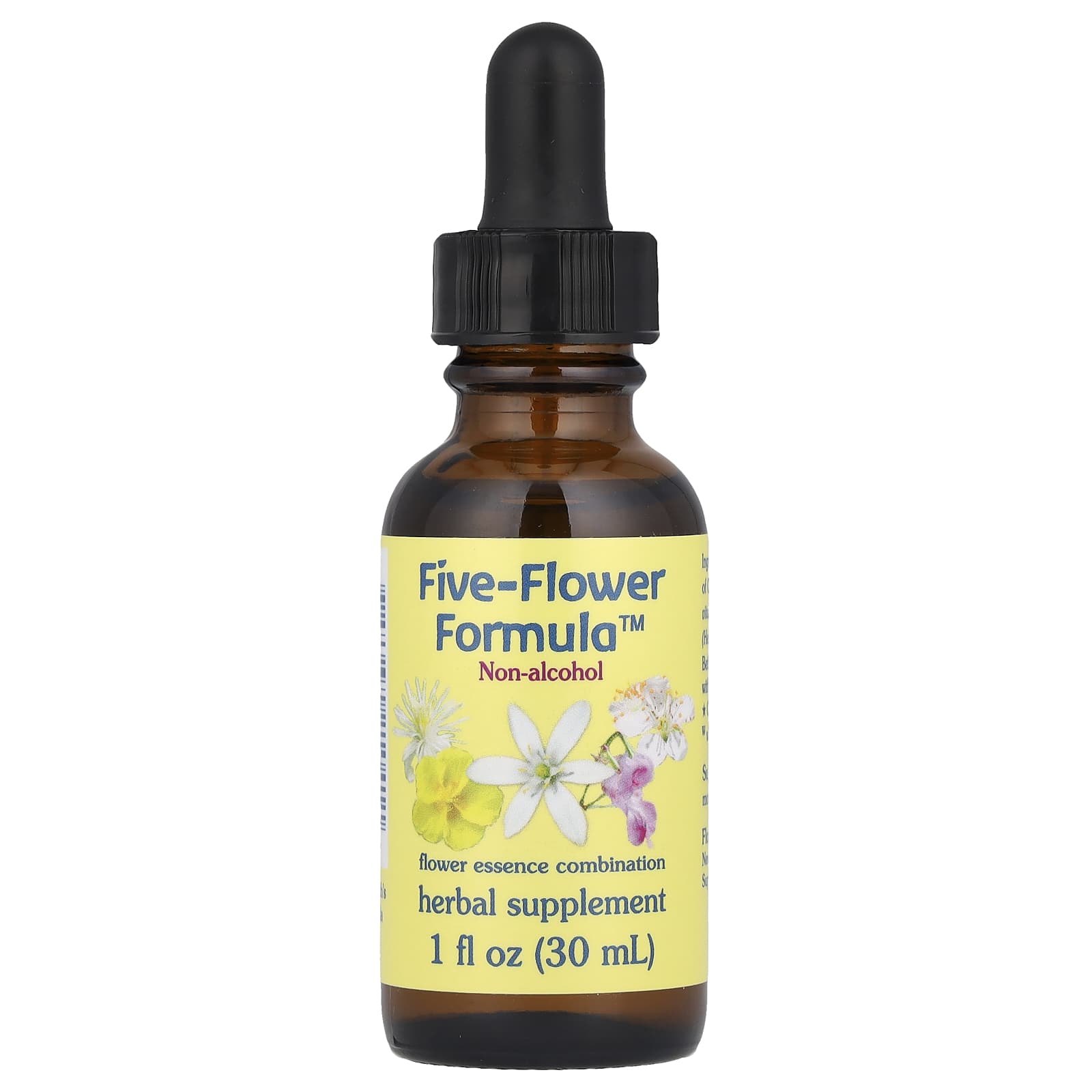 Flower Essence Services, Five-Flower Formula™, Flower Essence Combination, Non-Alcohol, 1 fl oz (30 ml)